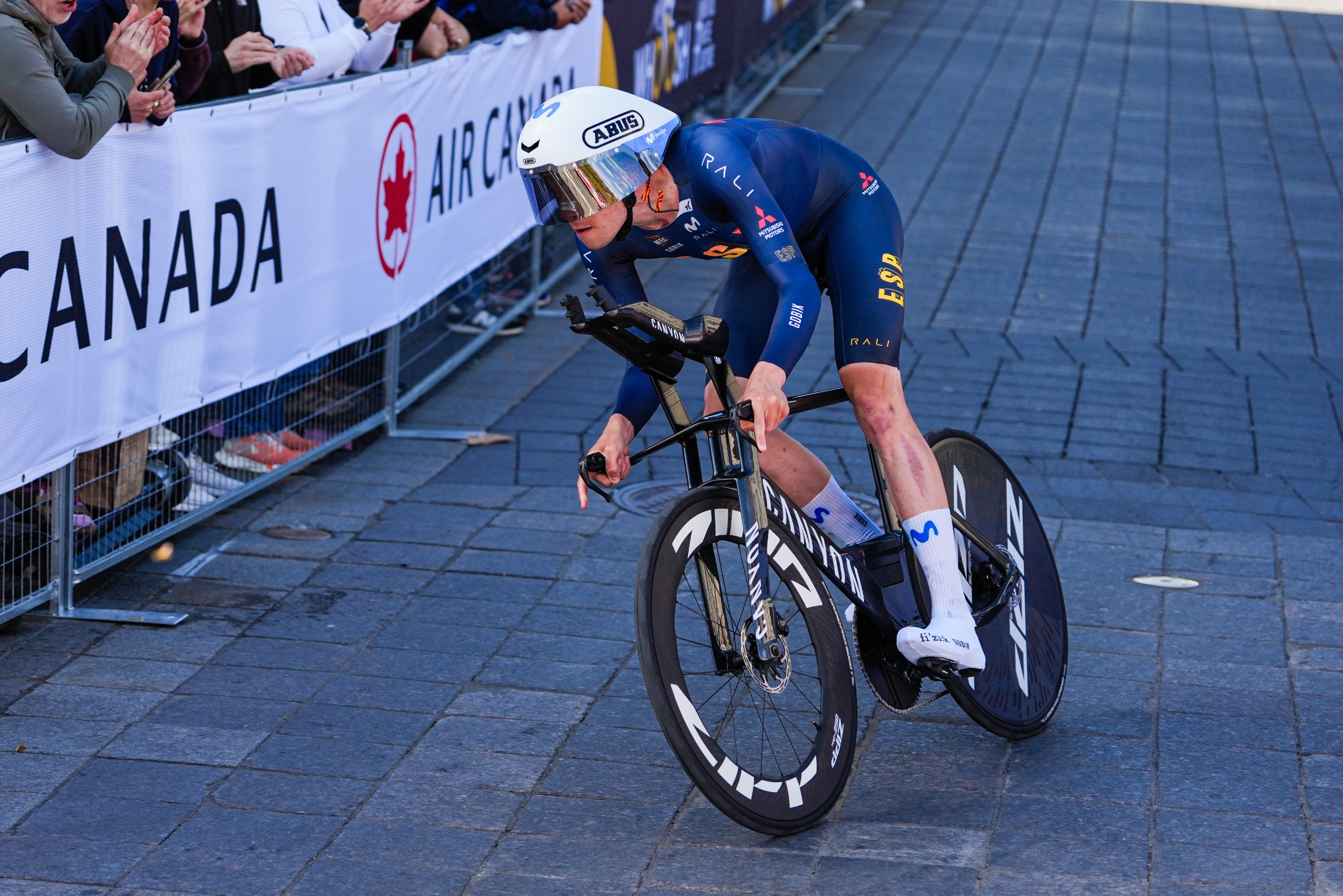 Ivan Romeo of Spain competes during the Men Elite Individual Time Trial at the 2026 UCI Road World Championships in Montreal, Quebec, Canada