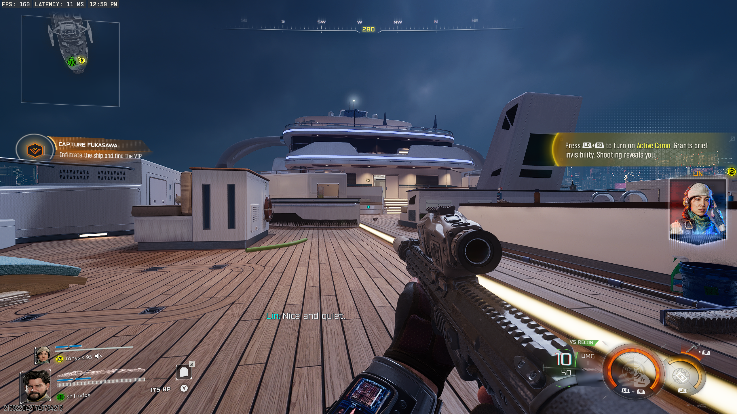 Black Ops 7 Campaign mission on the boat from the Hijacked multiplayer map.