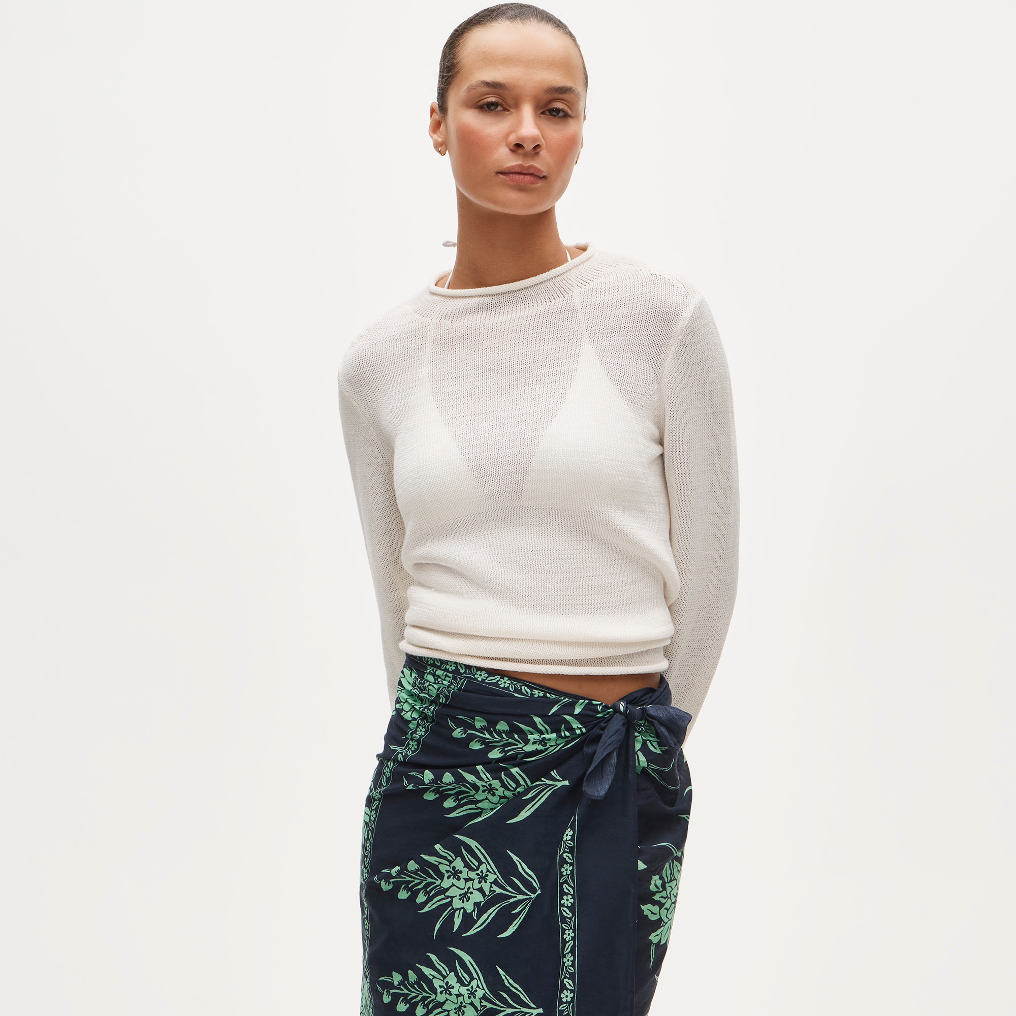 Summer Rollneck&amp;trade; Sweater in Linen Blend