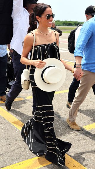 Meghan, Duchess of Sussex and Prince Harry, Duke of Sussex during their visit to Colombia