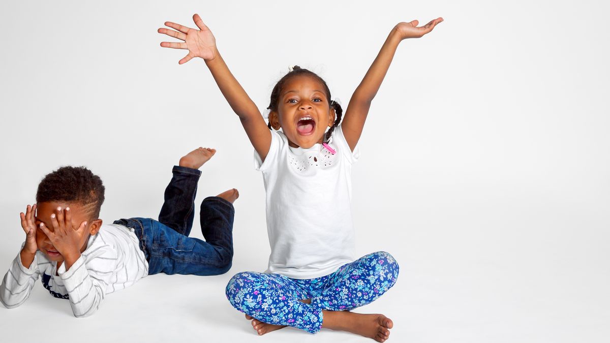 Girl and boy siblings with different personalities.