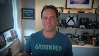 Phil Spencer in a Grounded t-shirt