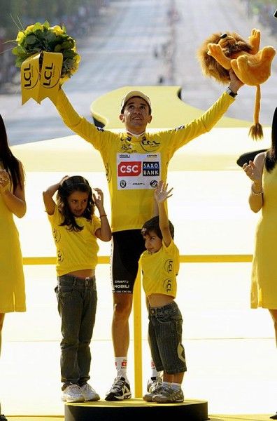 Sastre savours the moment for as long as possible, joined by his son and daughter.