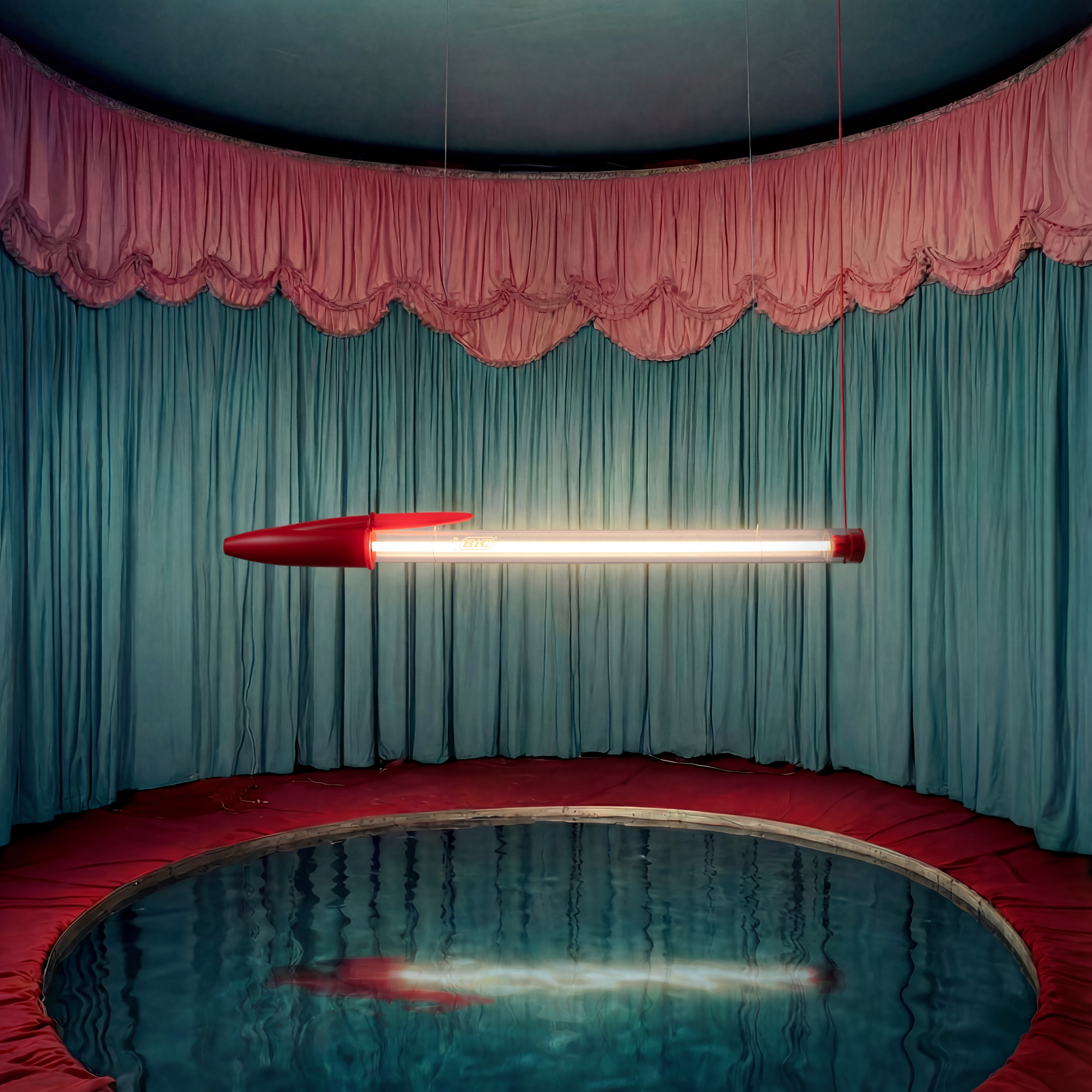 Seletti lamp shaped like a Bic pen