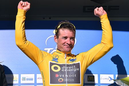 Thomas Voeckler in yellow at Tour Cycliste International La Provence