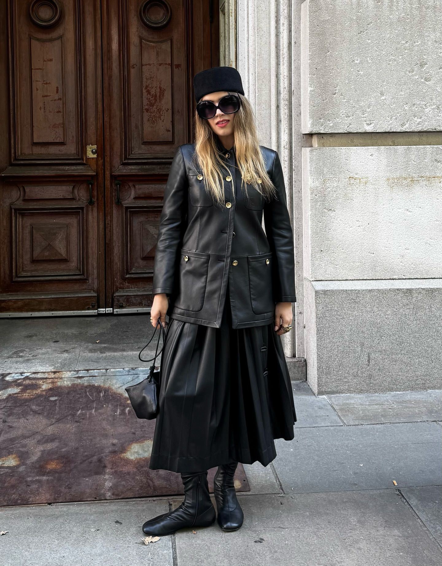 An image of @thepouf wearing sock boots from Altuzarra to the brand's spring/summer 2026 runway.