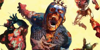 Undead Captain America in the Marvel Zombies storylin