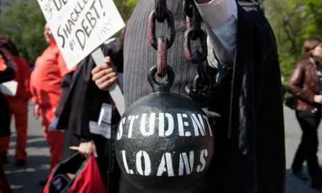 Student loan protest