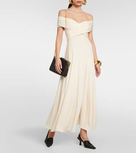 Bruna Off-Shoulder Crêpe Maxi Dress