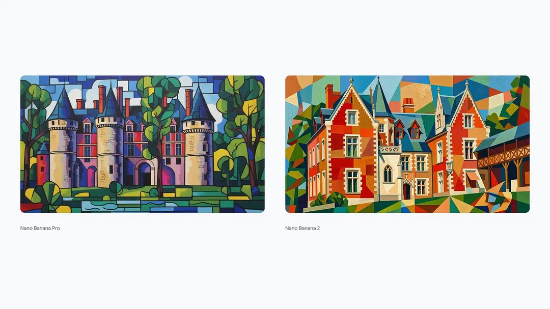 Google's sample images generated using Nano Banana 2