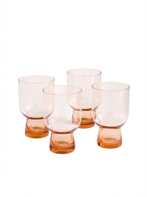 Set of 4 Helly Coloured Wine Glasses