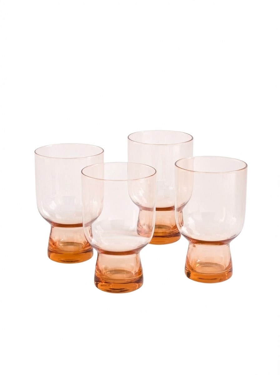 Set of 4 Helly Coloured Wine Glasses