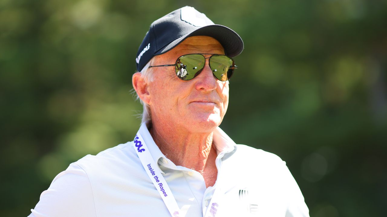 Greg Norman at the 2022 LIV Golf Boston tournament