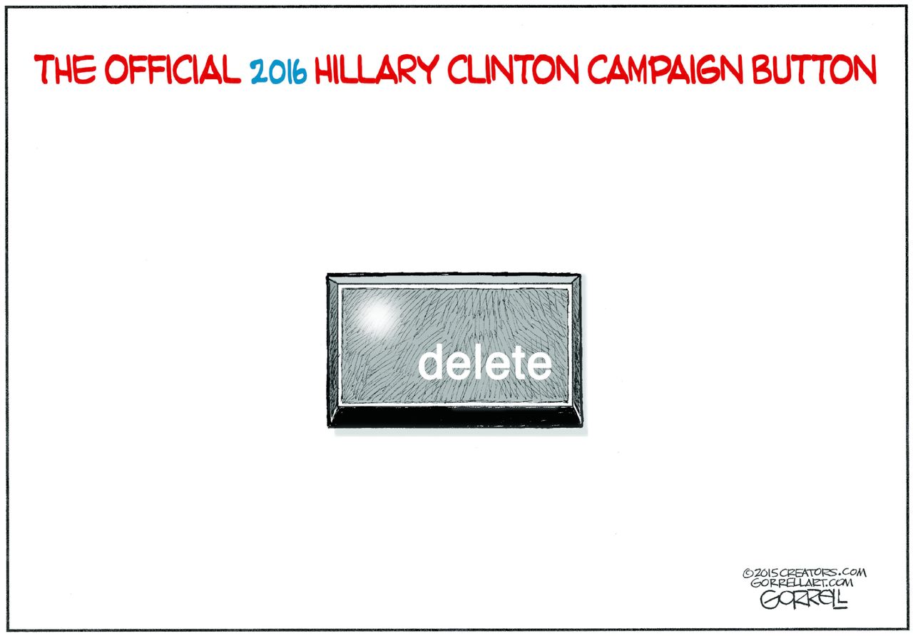 Political cartoon U.S. Hillary Clinton emails