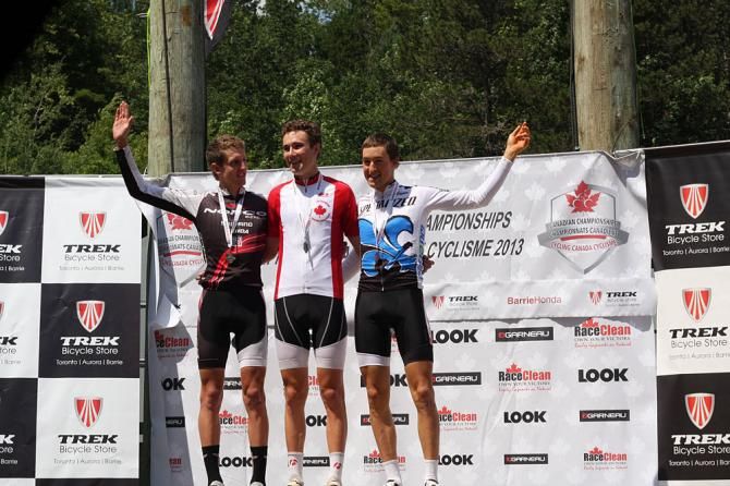 U23 men's podium at the Canadian Cross Country National Championships