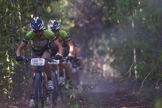 Ariane and Erik Kleinhans, the leading mixed team