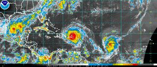 Three hurricanes are currently roiling the Atlantic -- Hurricane Irma, Hurricane Jose and Hurricane Katia.