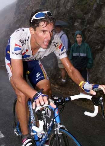 Jose Maria Jimenez was the first man to win atop the Angliru, after a gripping pursuit of Pavel Tonkov through mist and rain in 1999.