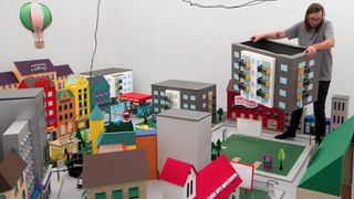 Snask built this interactive paper city for the Swedish Association of Public Housing