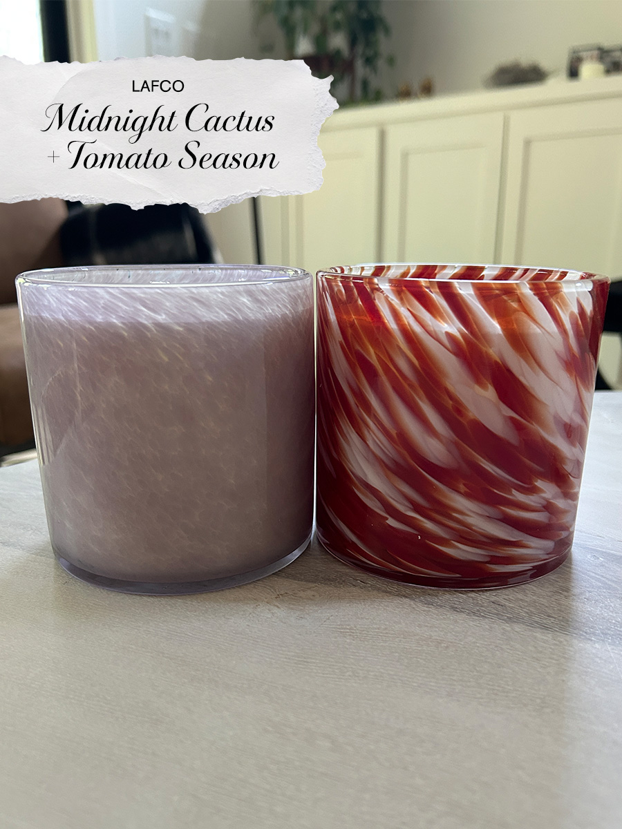 LAFCO Midnight Cactus and Tomato Season candles