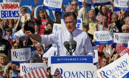 Mitt Romney speaks during a rally in Chesapeake, Va. on Oct. 17: Romney needs to refine his Libya attack against the president during the final debate.