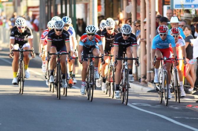 The leaders stayed together in the bunch