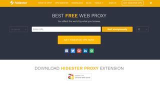 Website screenshot for Hidester