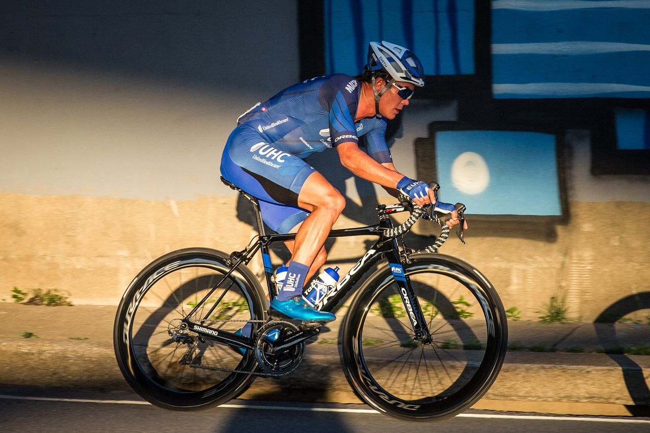 Travis McCabe (UnitedHealthcare) rides back in the bunch