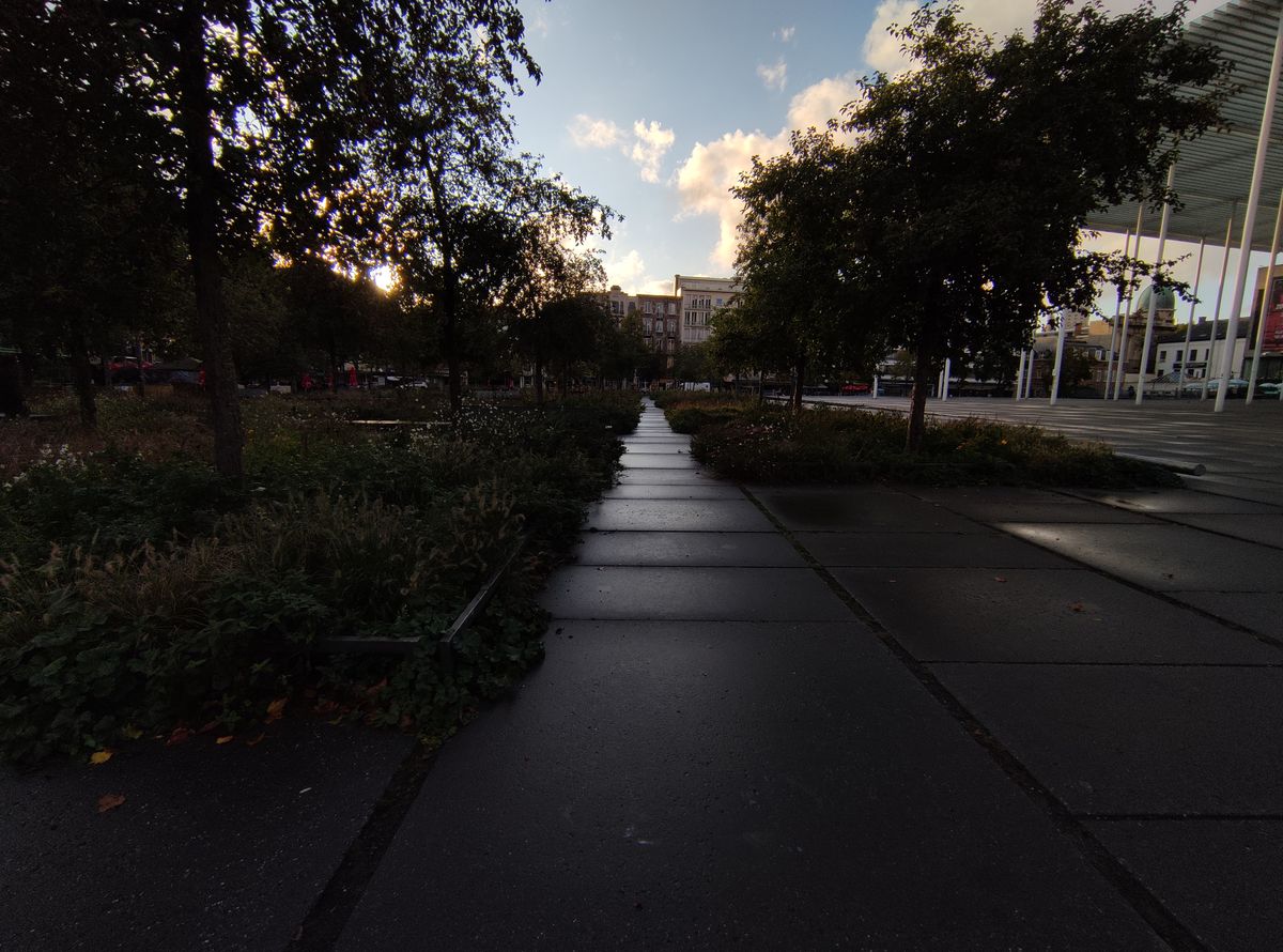 De groothoekcamera is minder nuttig bij meer uitdagende lichtomstandigheden