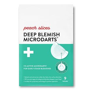 Peach Slices | Deep Blemish Microdarts | Acne Patch | Early Stage 
Deep Pimples | Fast-Acting | Salicylic Acid | Tea Tree Oil | Niacinamide | Cica | Hyaluronic Acid | Spot Treatment | 9 Patches