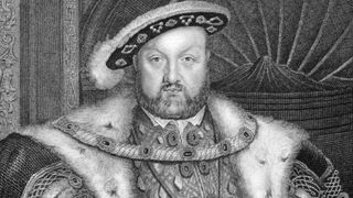 Henry VIII (1491-1547) on engraving from 1838. King of England during 1509-1547. Engraved by W.T.Fry after a painting by Holbein.