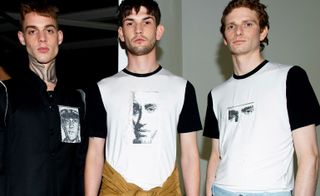 Males wearing printed t shirts from Per Götesson's S/S 2020 collection
