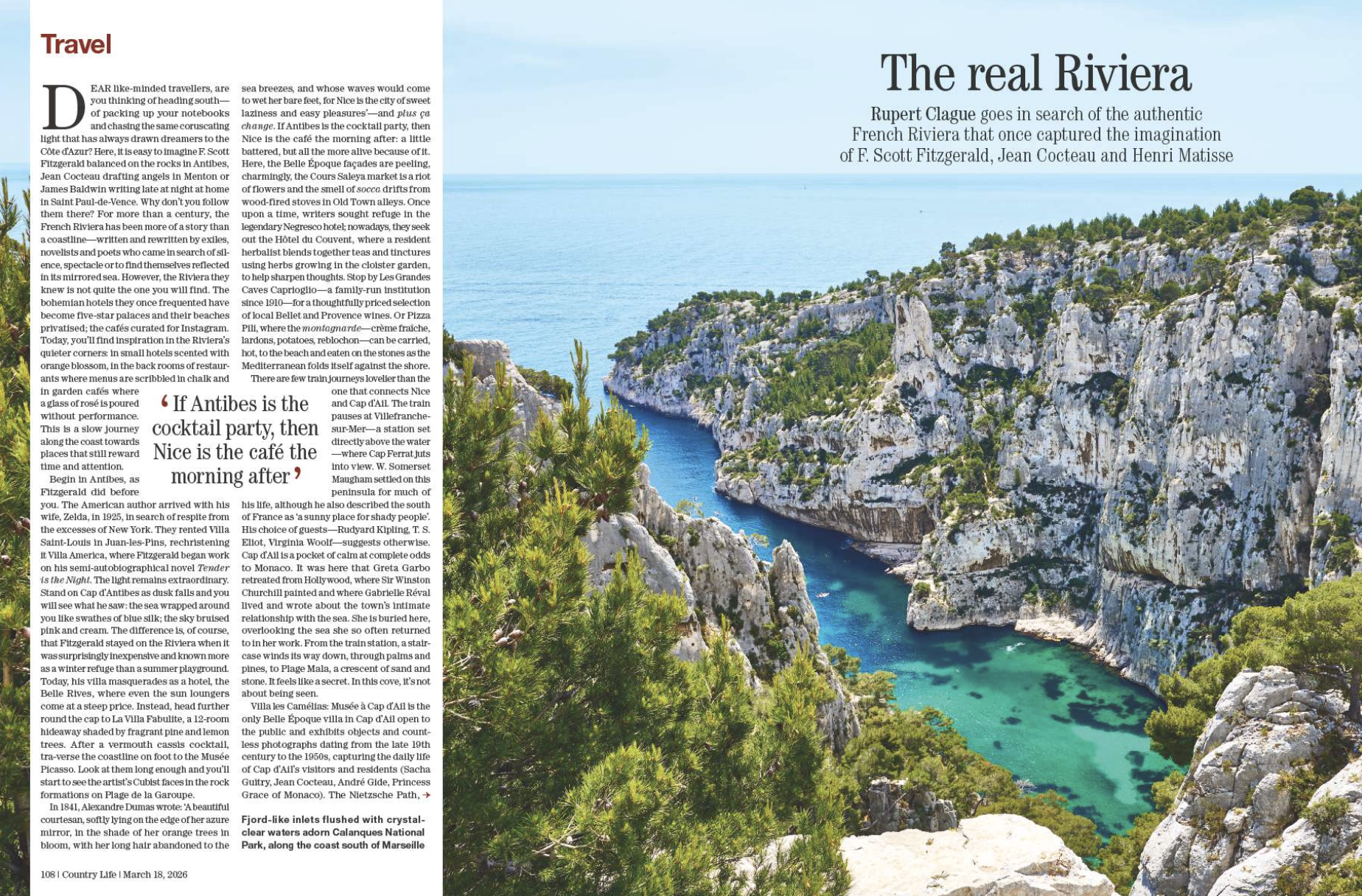 Magazine spread from Country Life March 18, 2026