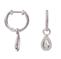 Hera White Gold and Diamond Pear Detachable Drops, £795 | Emily Mortimer&nbsp;