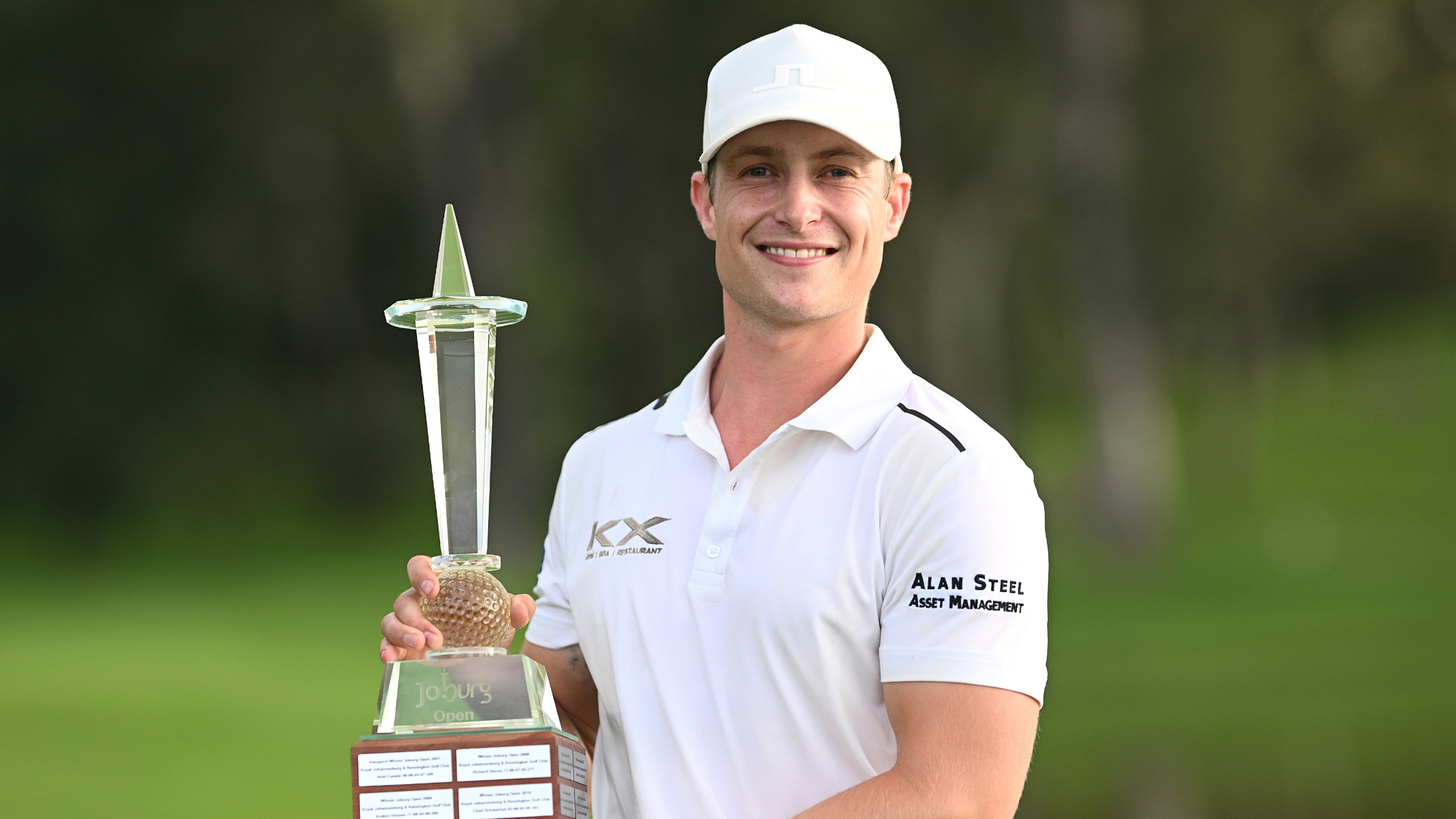 Caum Hill with the Joburg Open trophy
