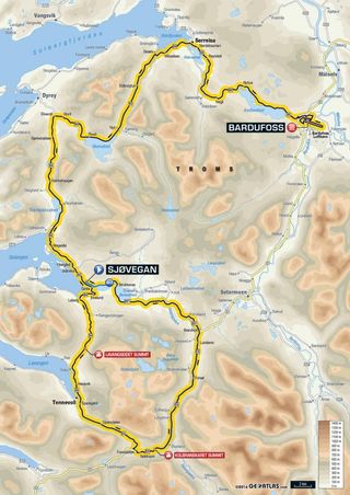 Arctic Race of Norway stage 2 map