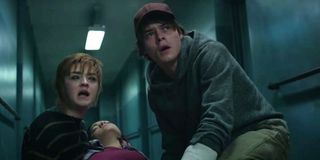 Maisie Williams, Blu Hunt and Charlie Heaton in The New Mutants