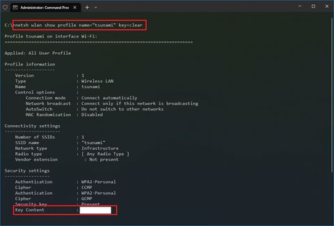 How to manage wireless networks with Command Prompt on Windows 10 ...