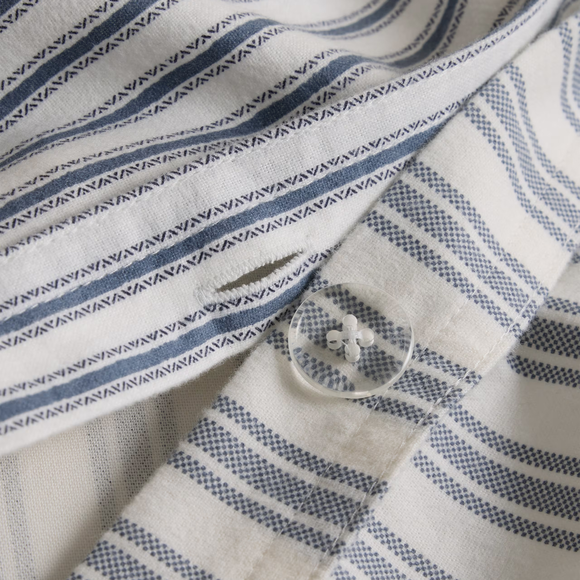 M&amp;amp;S Striped Brushed Cotton Bedding Set
