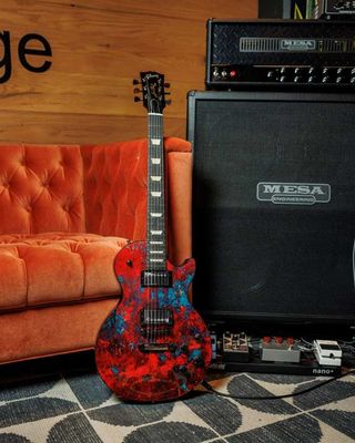 Gibson Les Paul Modern customised guitar with the Serj Tankian artwork.