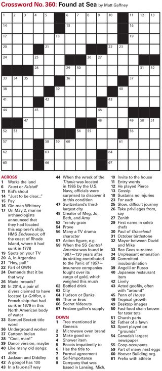 Crossword puzzle