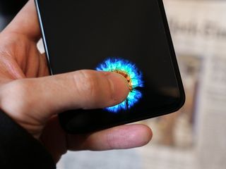 The optical fingerprint sensor on the OnePlus 6T