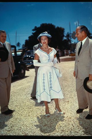 Princess Margaret at a garden party during her African tour