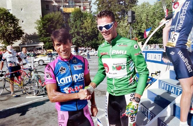 Two of the top sprinters of the 1993 Tour de France Djamolidine Abdoujaparov and Mario Cipollini