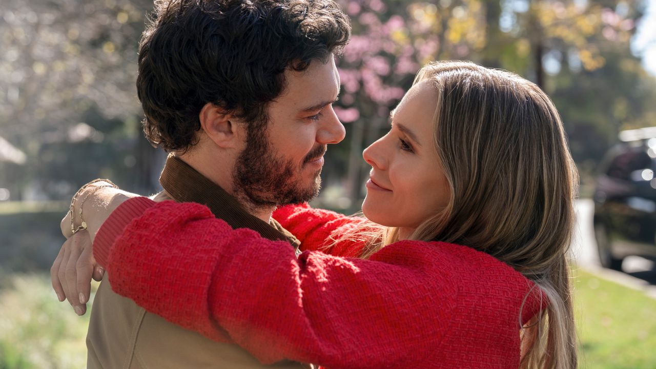 Adam Brody as Noah, Kristen Bell as Joanne in episode 110 of Nobody Wants This.