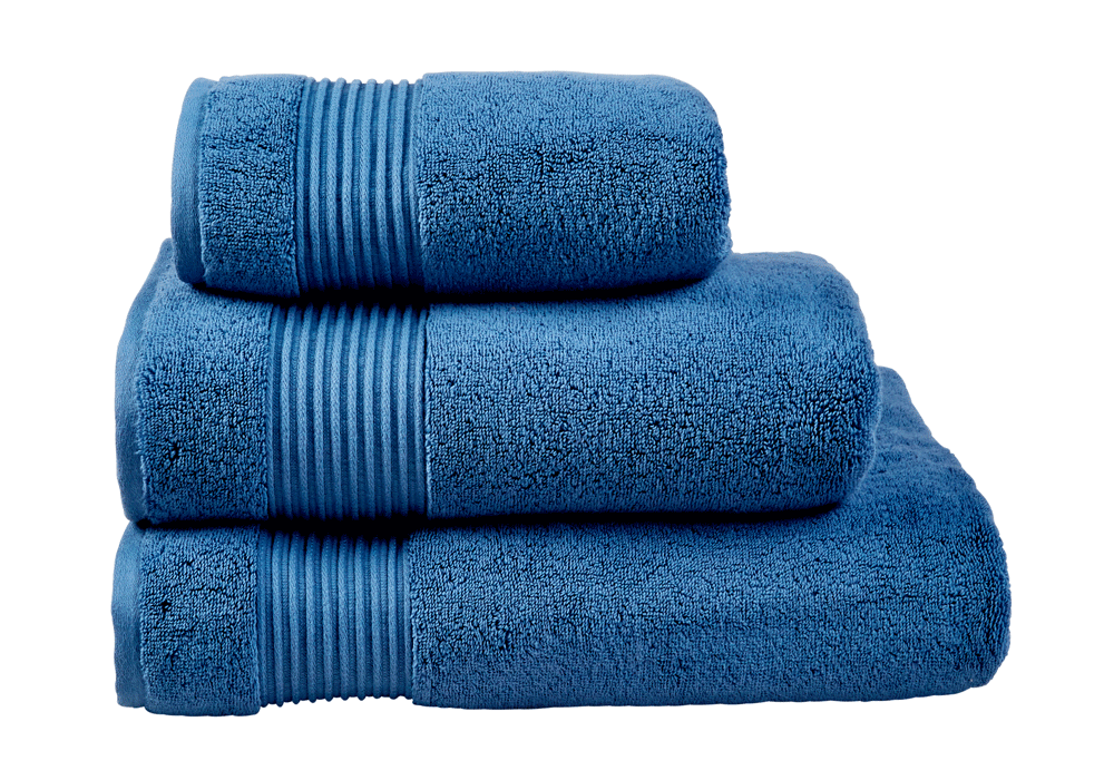 blue cotton towels