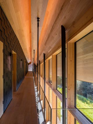 The corridor leading to the children's bedrooms at the Forest Retreat