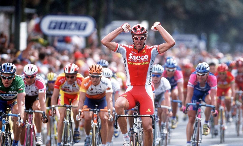 Mario Cipollini wins stage 6 of the 1999 Tour de France from Amiens to Maubeuge.