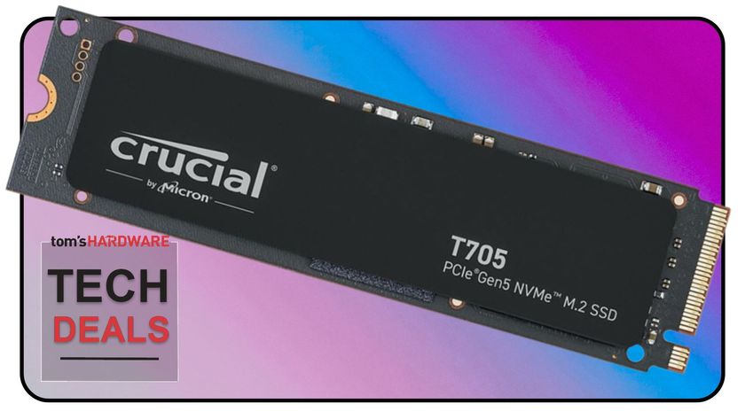 Tech Deals cover featuring a 4TB Crucial T705 SSD
