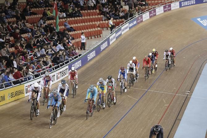 The men's omnium on day 3 of the 2013 track world championships in Minsk